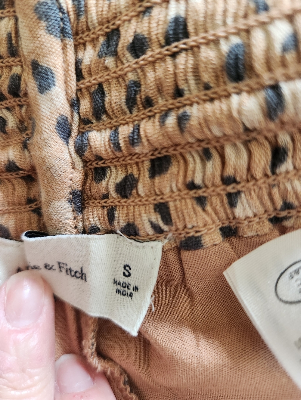 Abercrombie & Fitch Leopard Print Wide Leg Pants - Picture 9 of 9